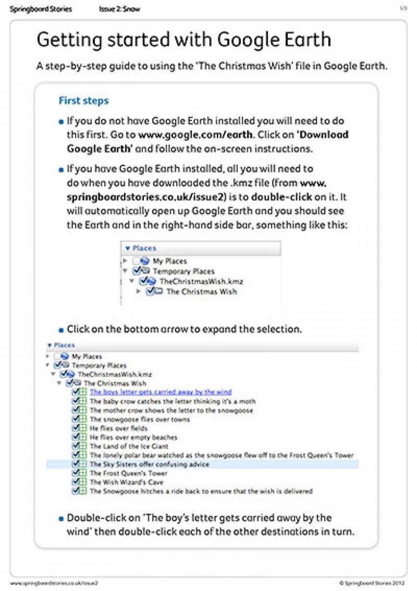 Google Earth tour file instructions