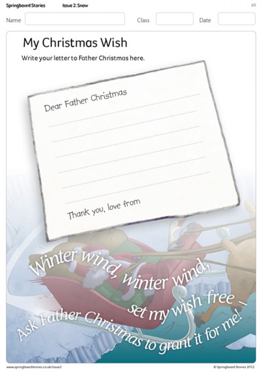 The Christmas Wish letter template