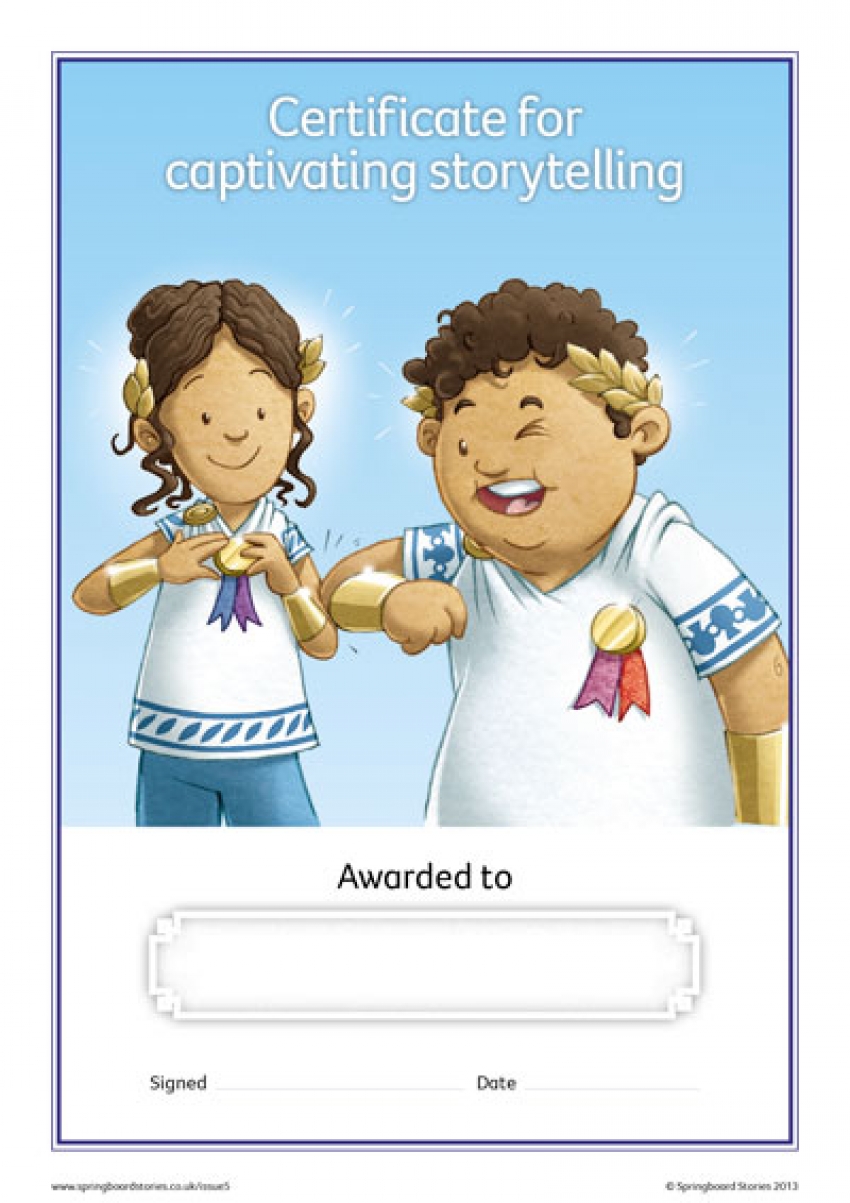 Key Stage 2 storytelling certificate