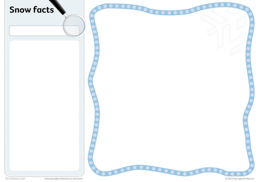 Snow Fact card template