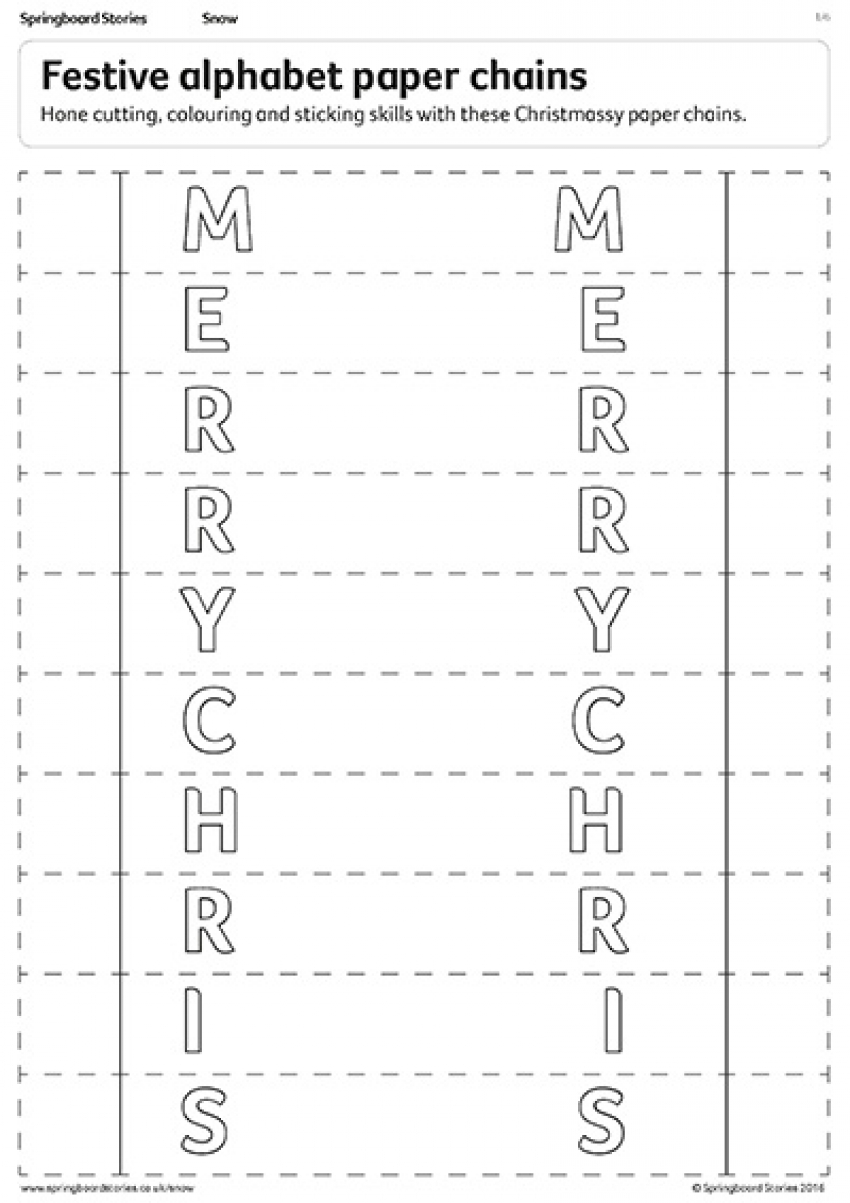 Christmas paperchain templates 