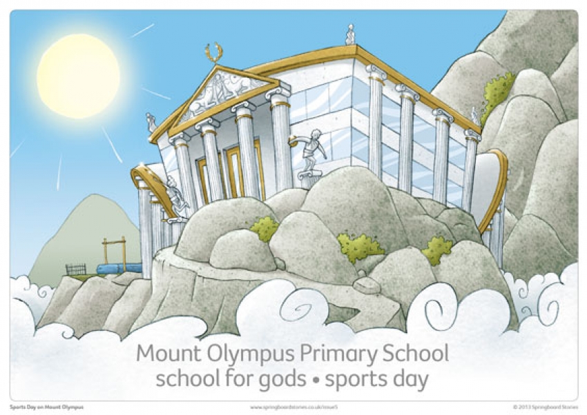 Sports Day on Mount Olympus storytelling prompt cards – phrases
