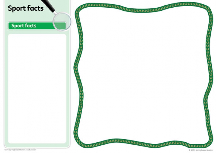 Sports fact cards template