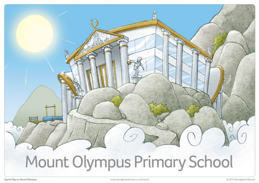 Sports Day on Mount Olympus storytelling prompt cards