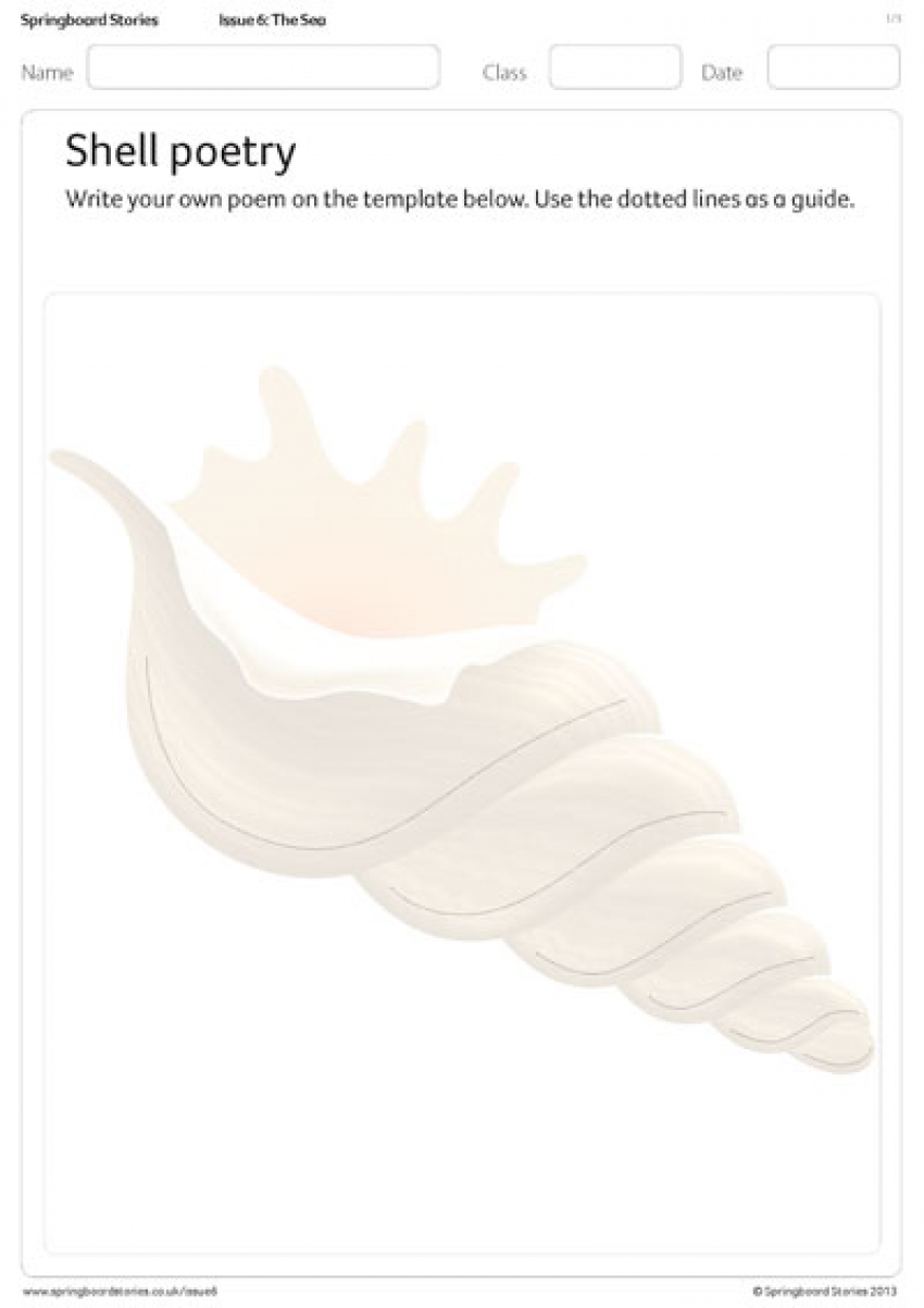 Shell shape poetry