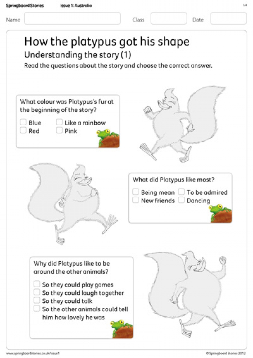 Understanding the story comprehension primary resource – Australia topic