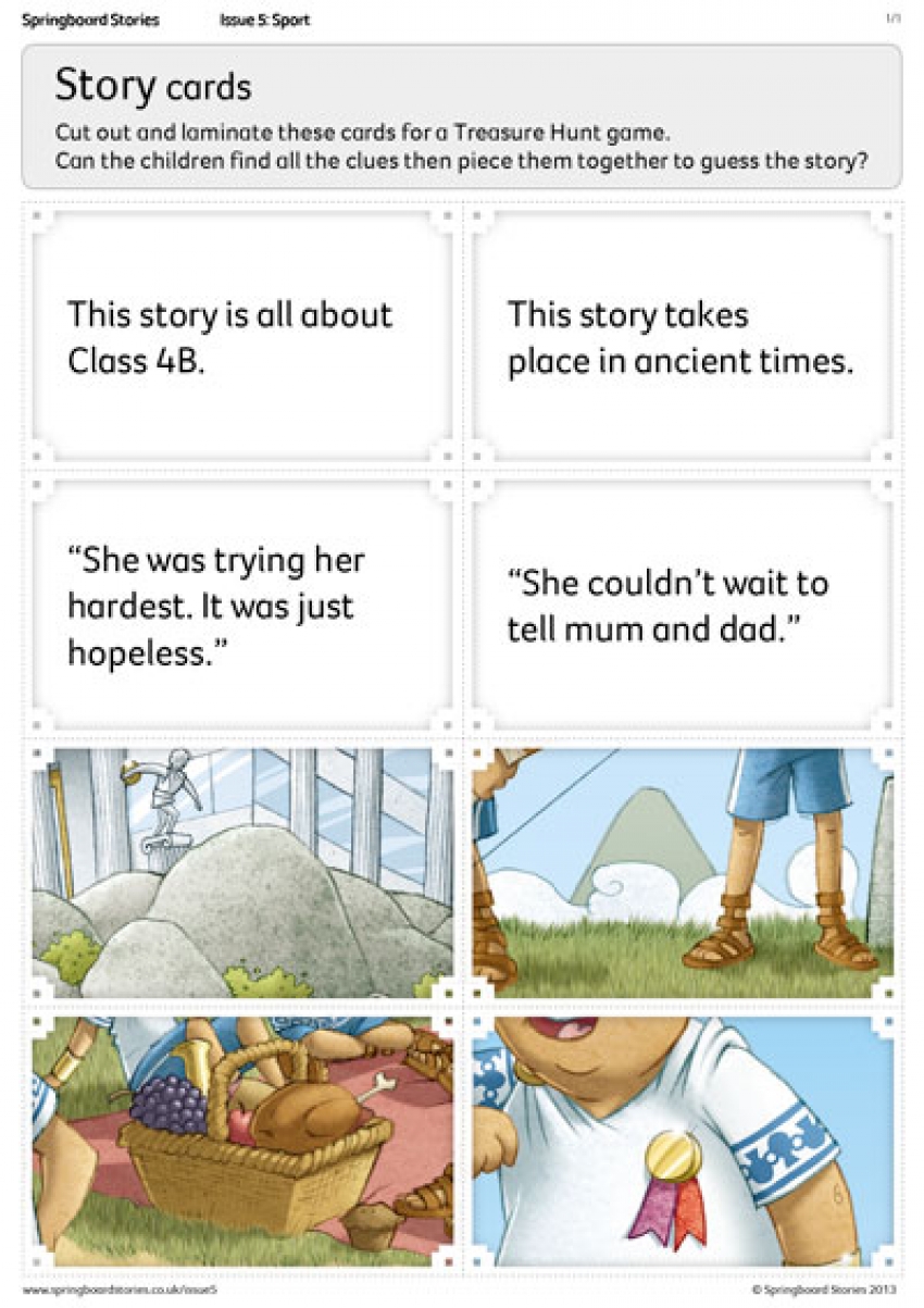 Sports Day on Mount Olympus story cards