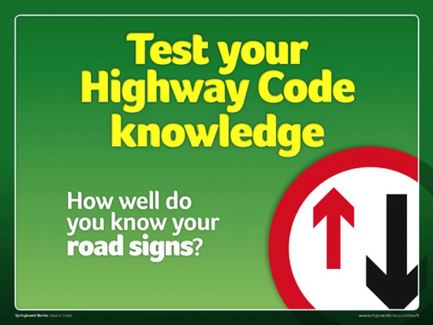 Highway code slideshow primary resource