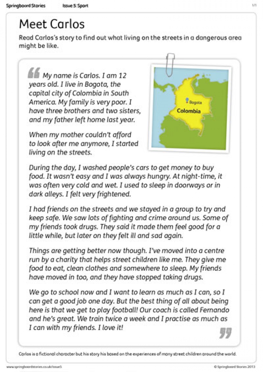 Meet Carlos primary resource