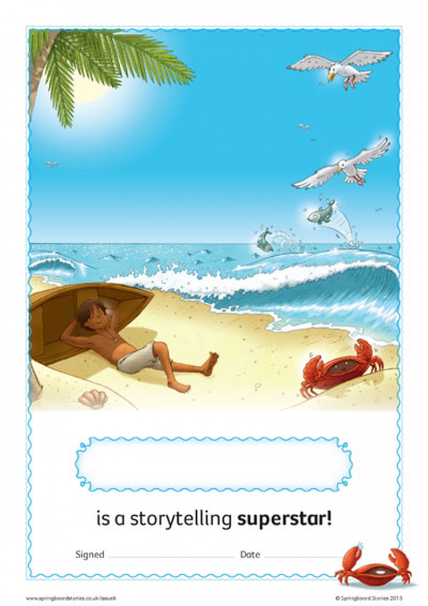 Sea storytelling certificate &ndash; EY and KS1 primary reward 