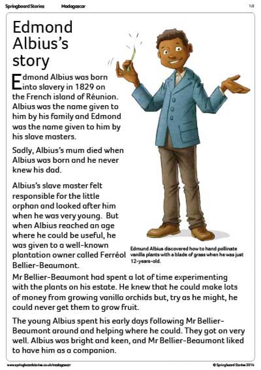 The Edmond Albius story primary resource