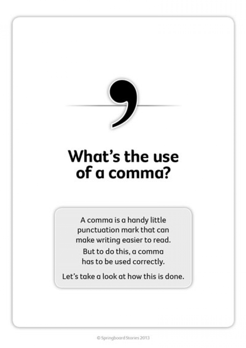 What's the use of a comma?