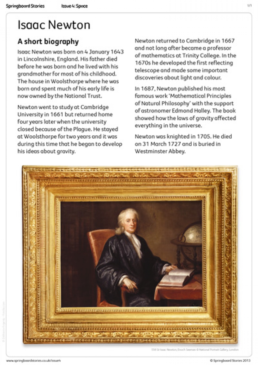 Isaac Newton biography