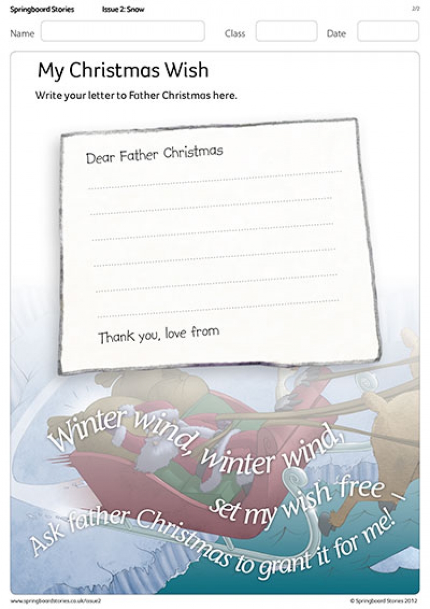 The Christmas Wish letter template