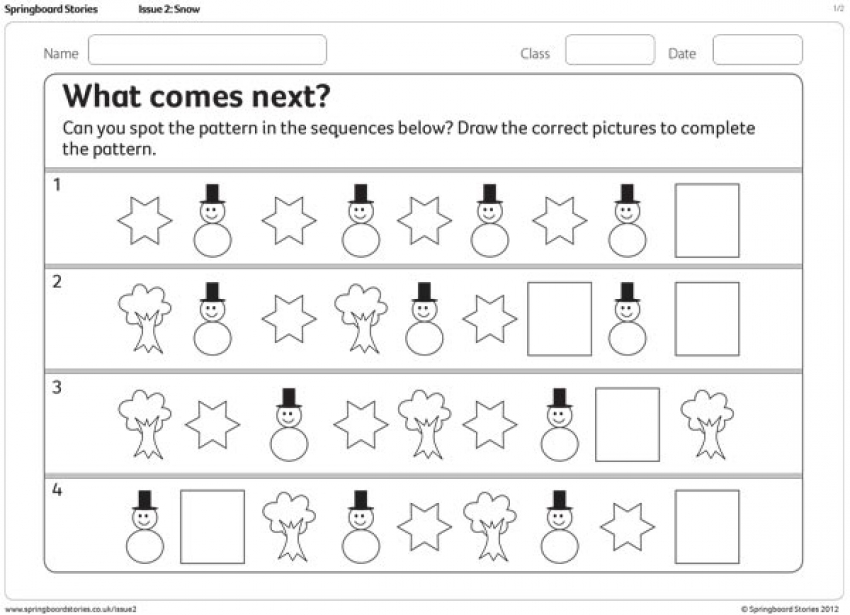 What comes next KS1 primary maths resource