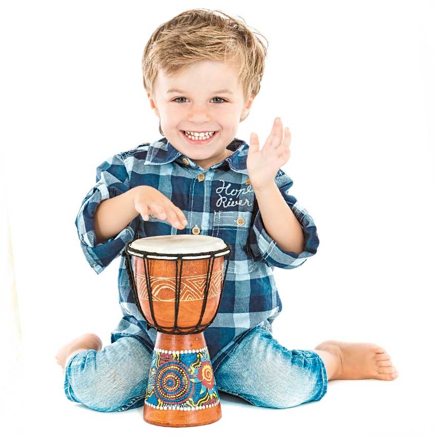 Bunny beats the drum