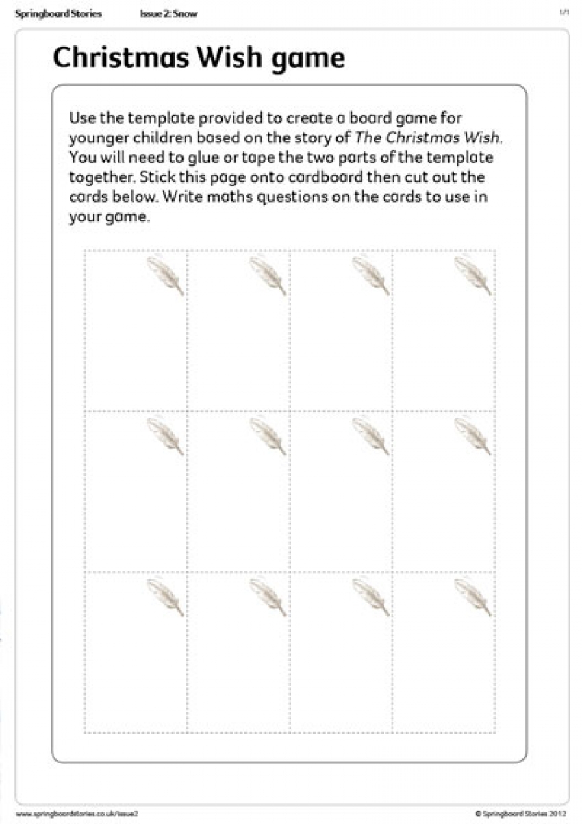 The Christmas Wish story game primary resource